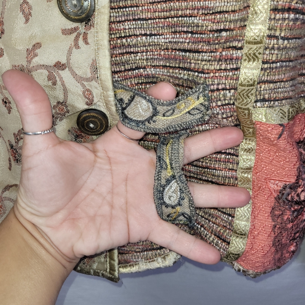 Vtg Flashback Patchwork Multi Blazer Jacket - image 8